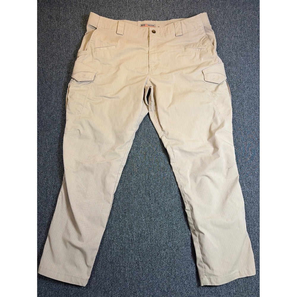 5.11‎ Tactical Mens Khaki Ripstop Cargo Pants 40x30 Tan Work Outdoor Hiking